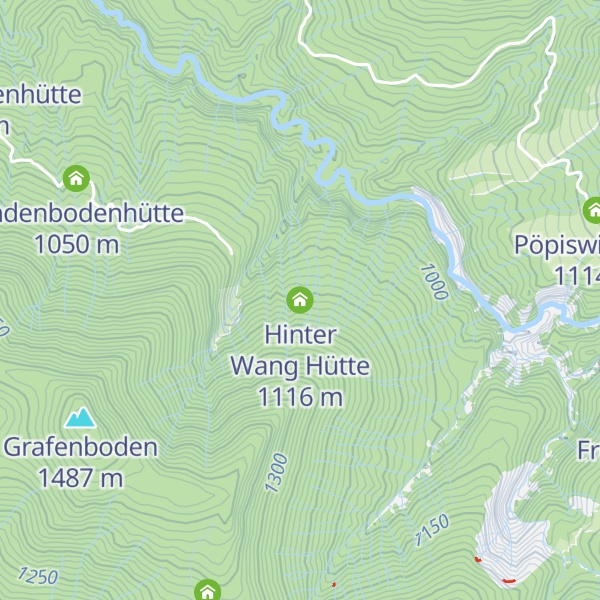 Map of Hinter Wang Hütte