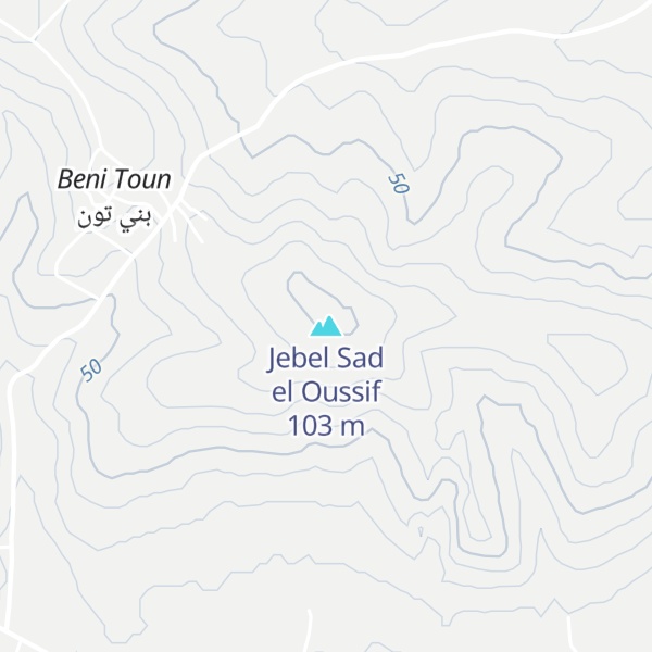 Map of Jebel Sad el Oussif