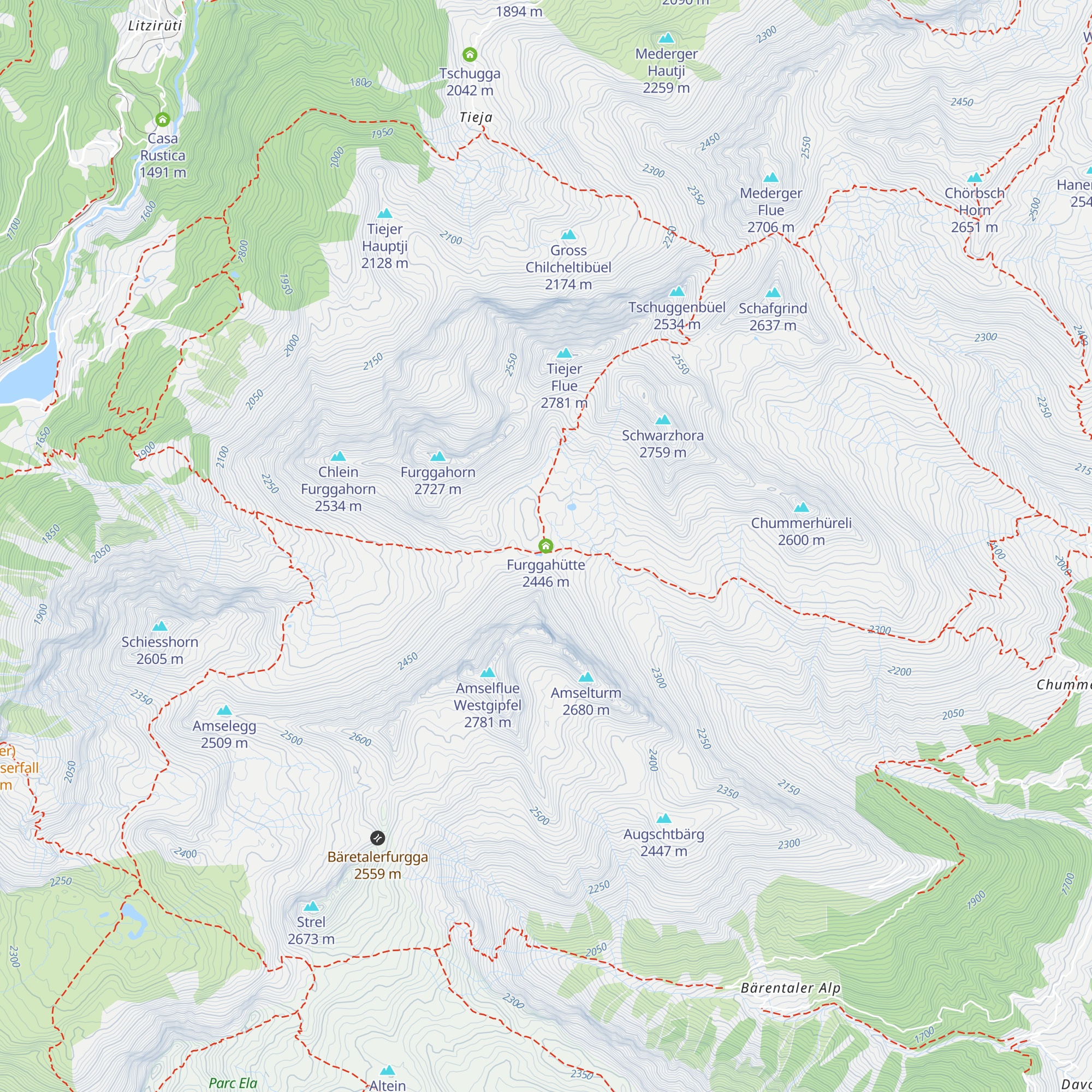 Furggahütte map