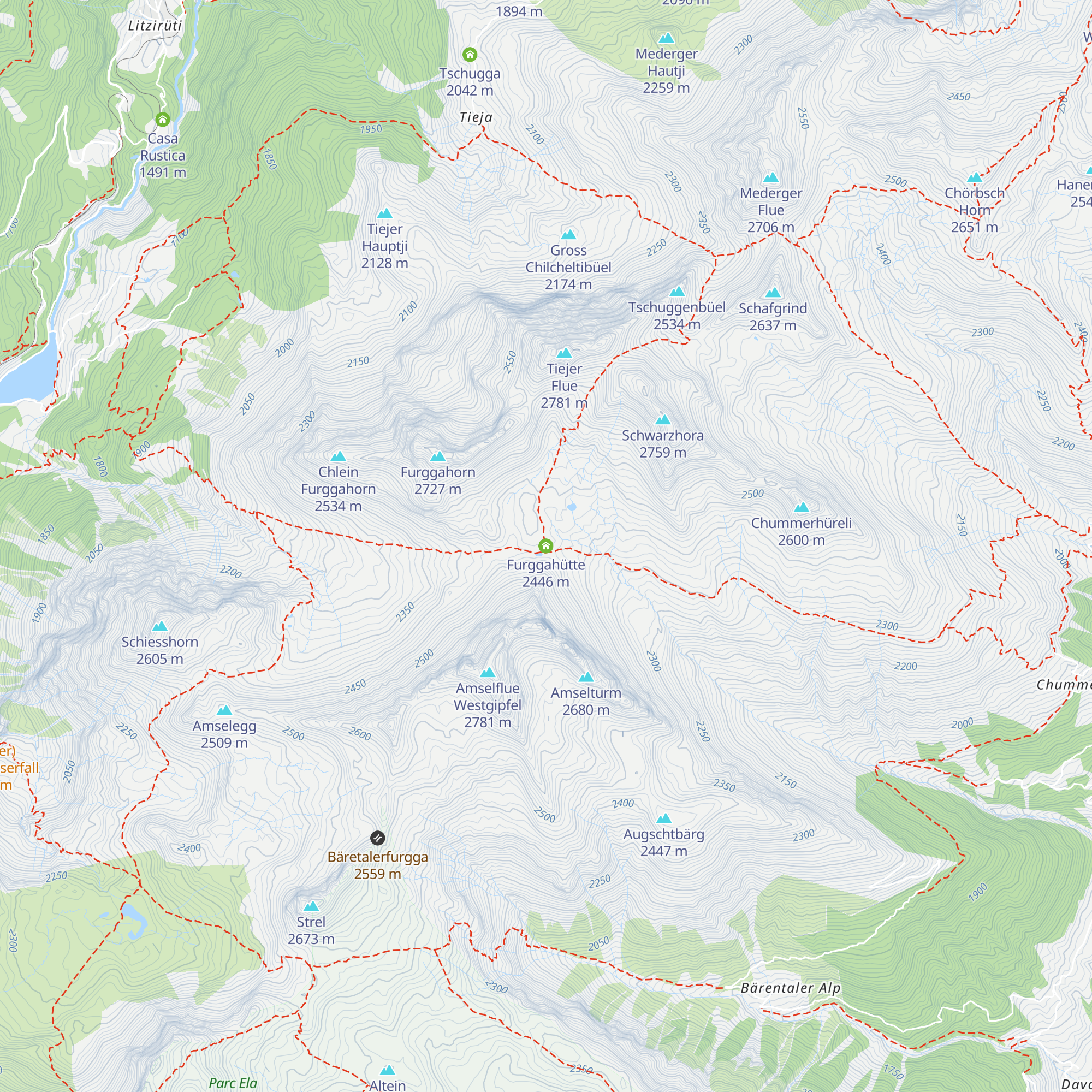 Furggahütte map