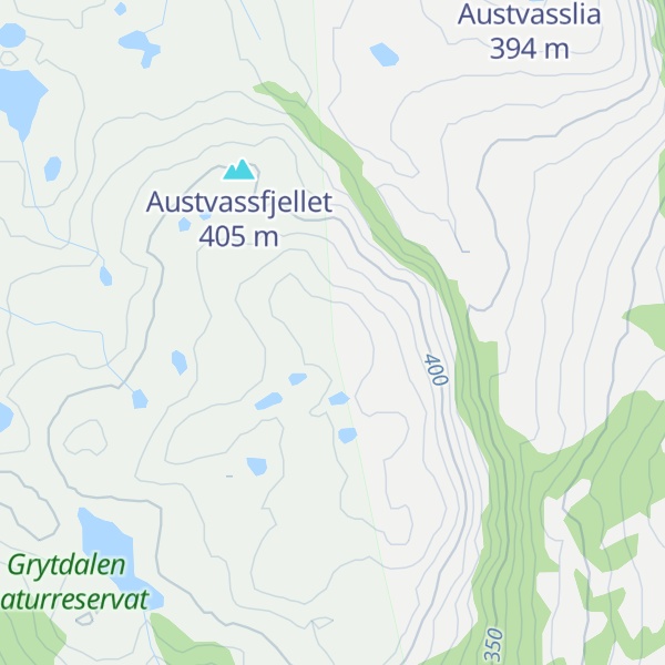 Map of Austvasslifjellet