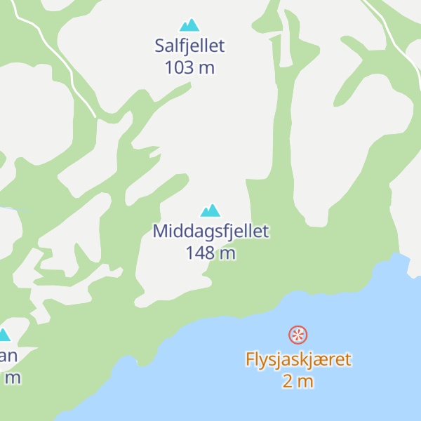 Map of Middagsfjellet