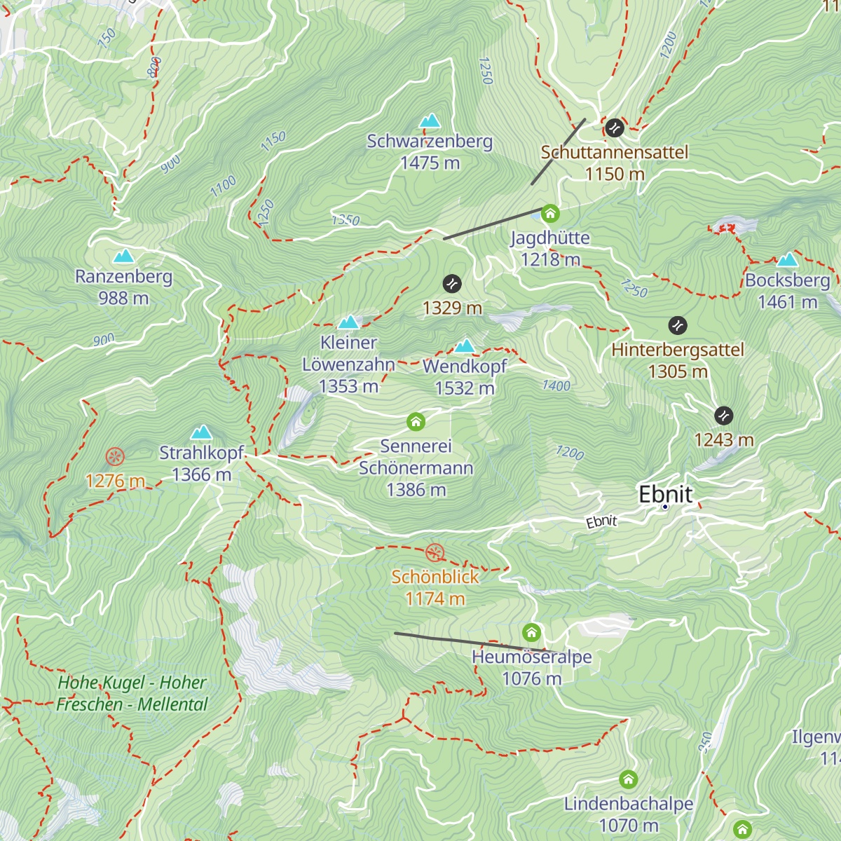 Schönermann-Alpe map