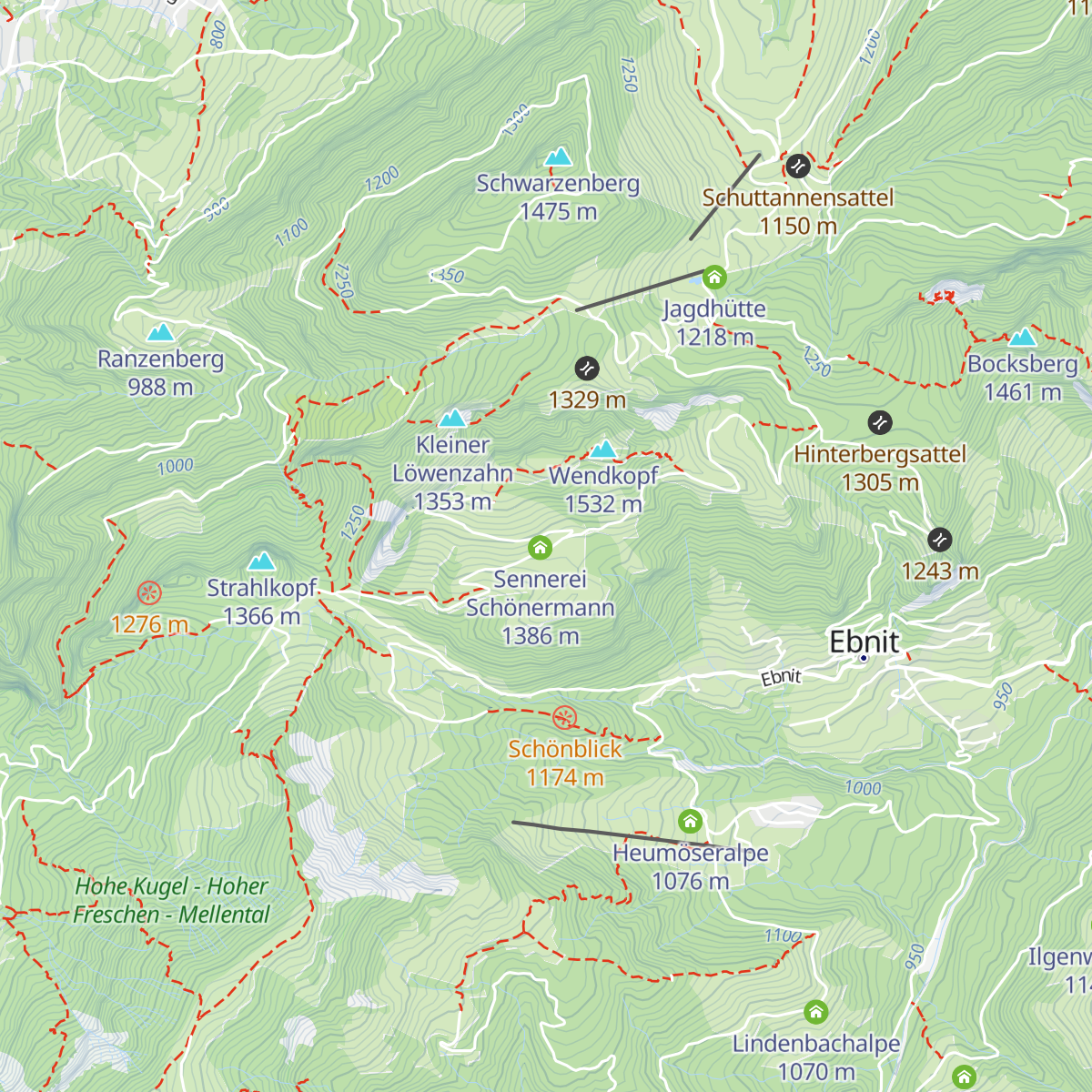 Schönermann-Alpe map
