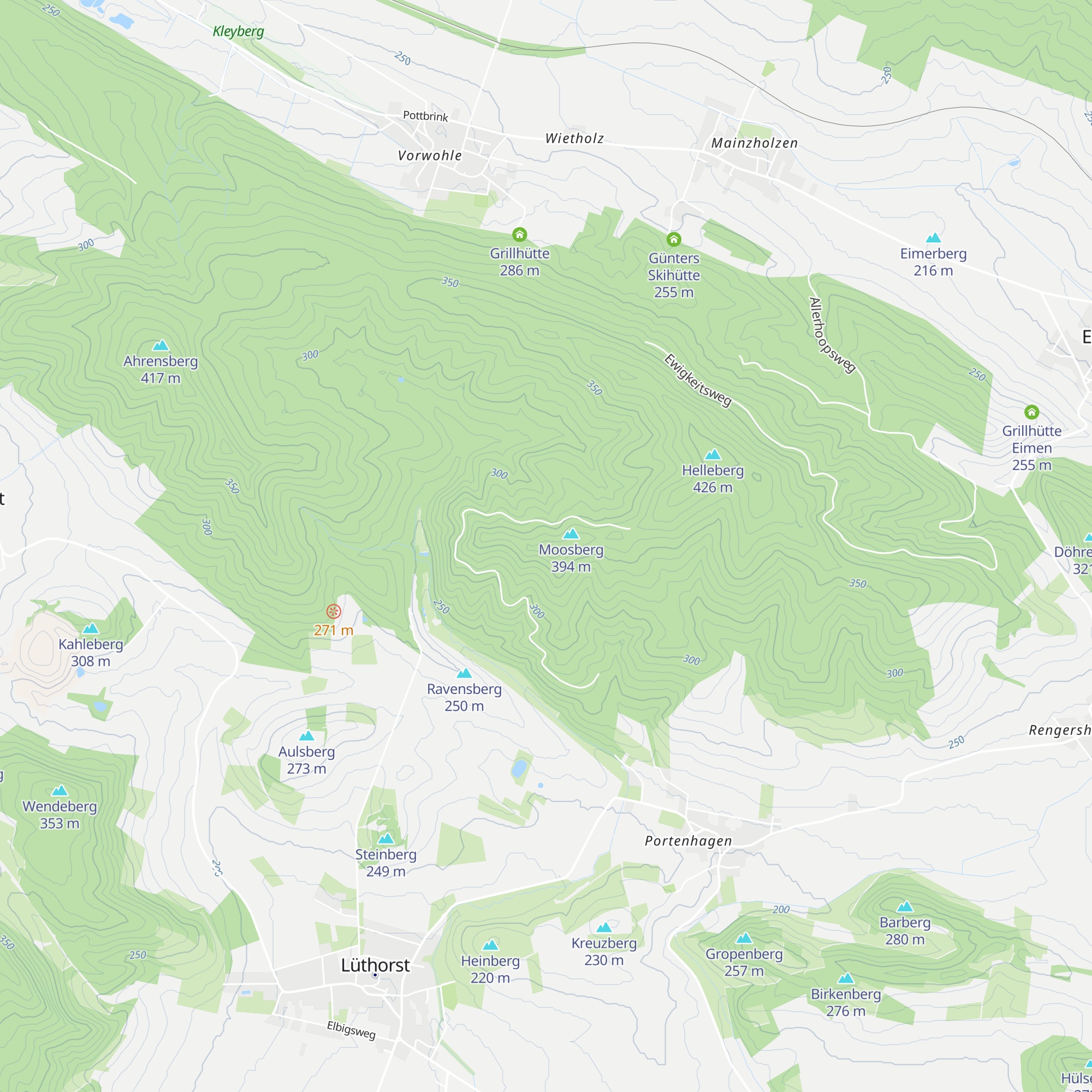 Moosberg-Hütte map