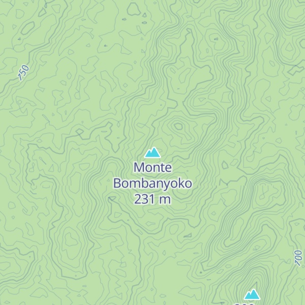 Map of Monte Bombanyoko