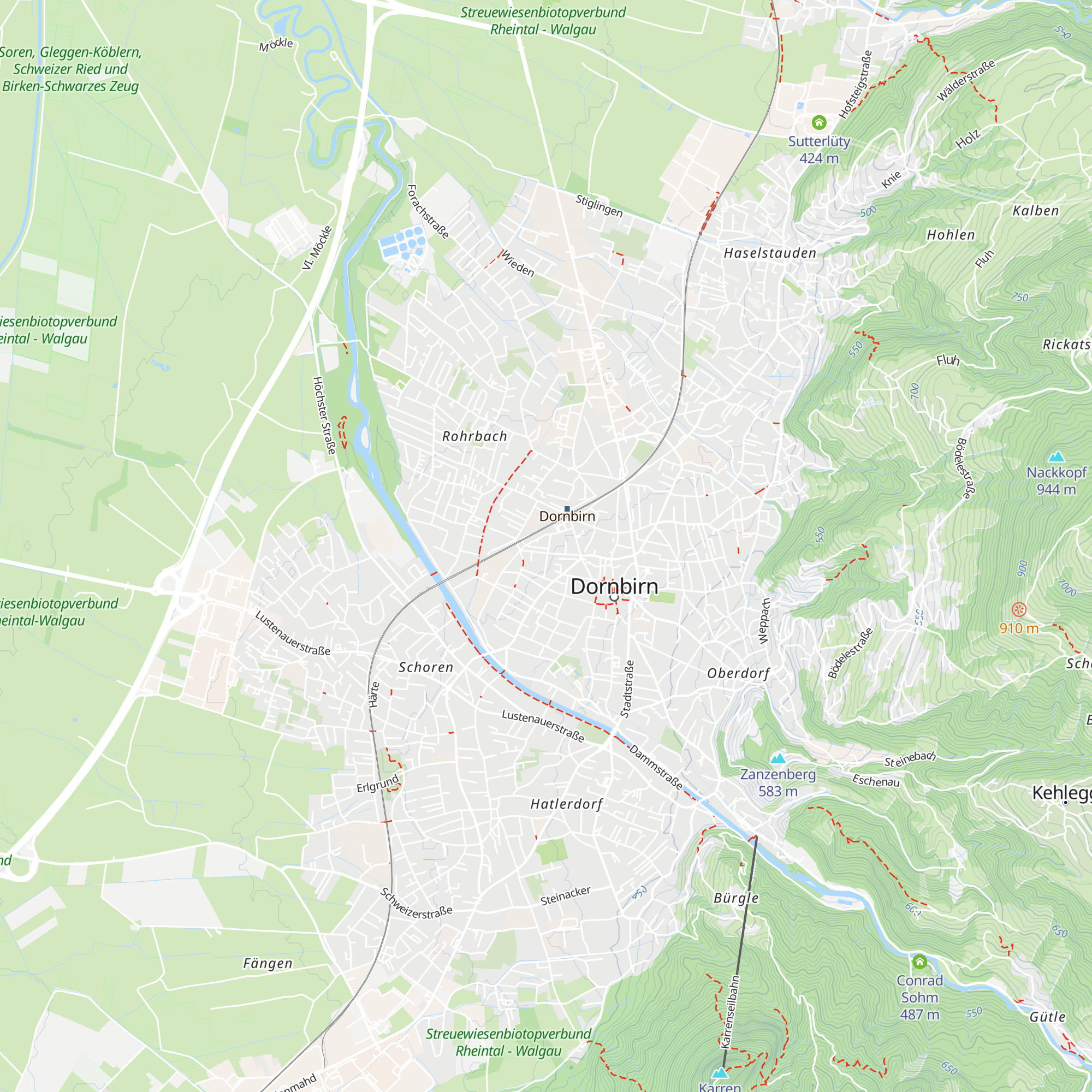 Vorarlberg Tourismus map