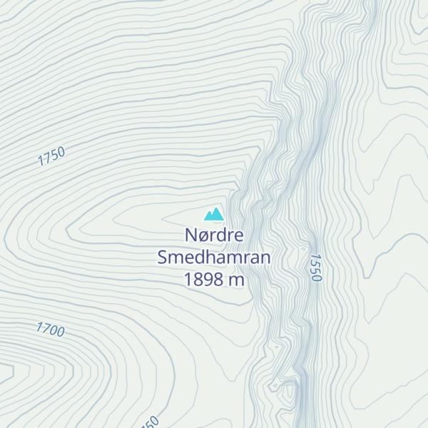 Map of Nørdre Smedhamran