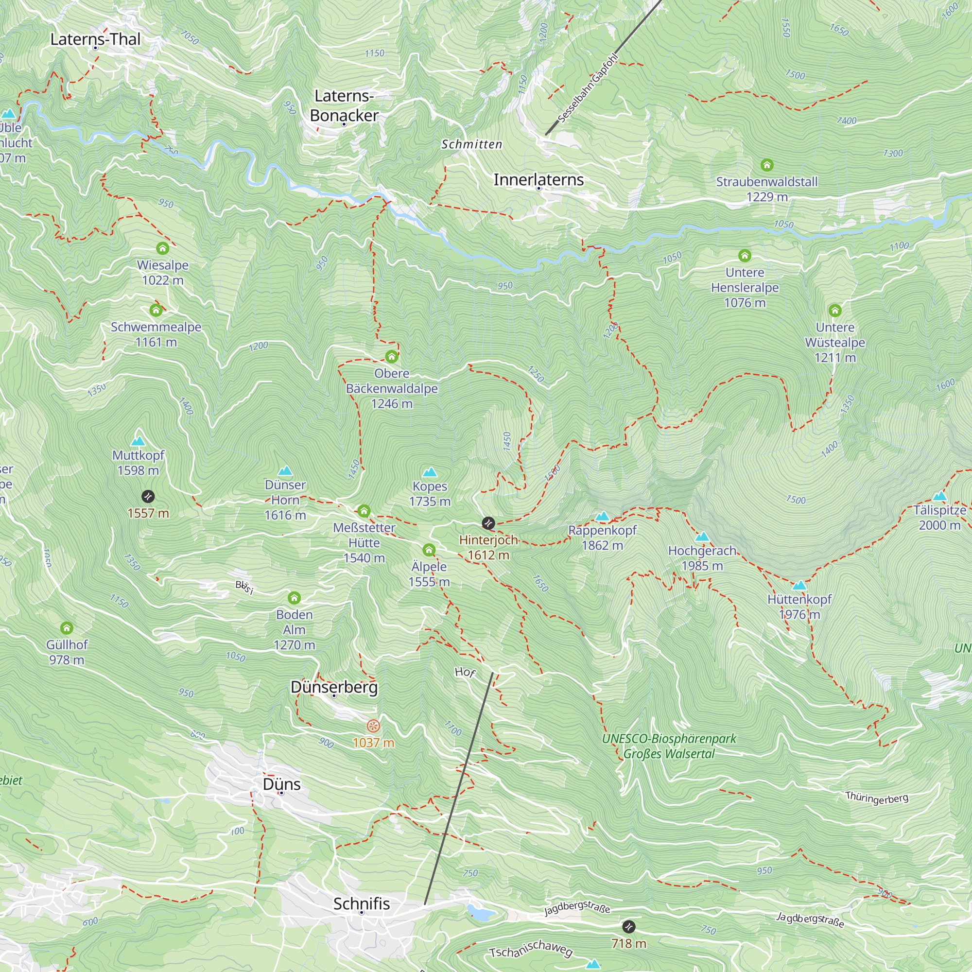 Hinterjochalpe map