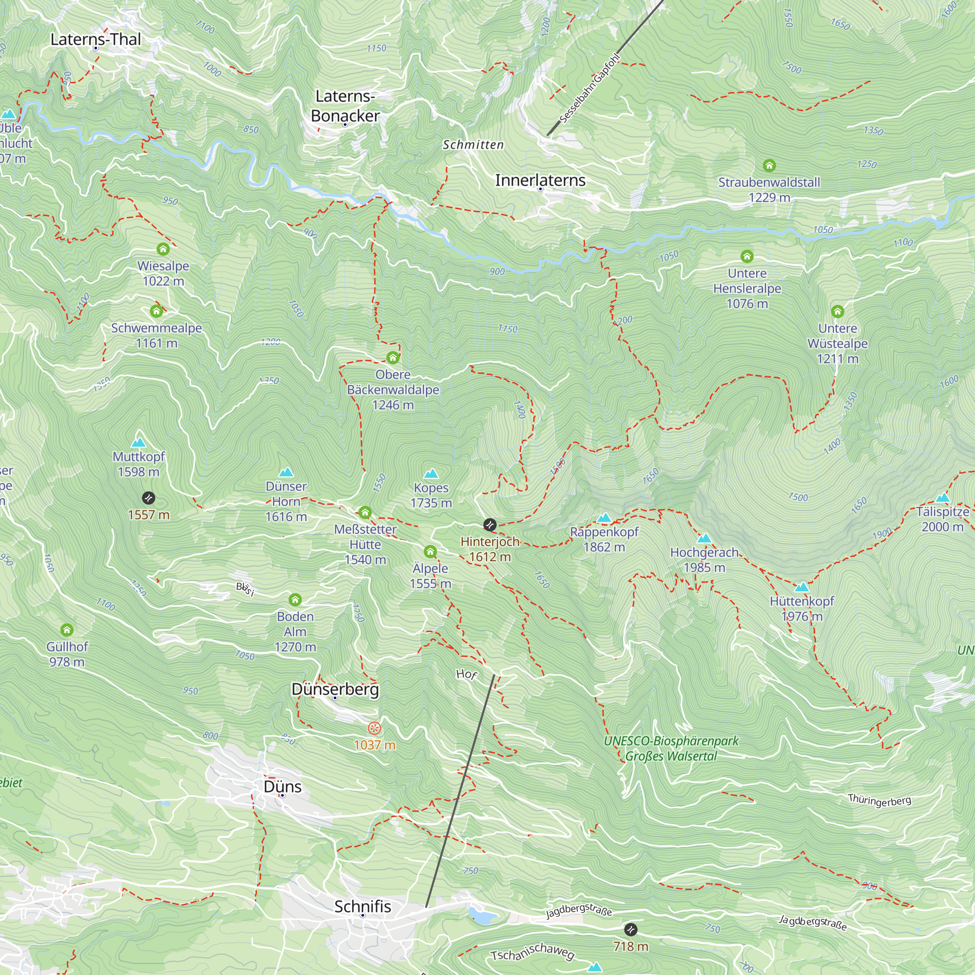 Hinterjochalpe map