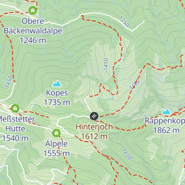 Map of Hinterjochalpe