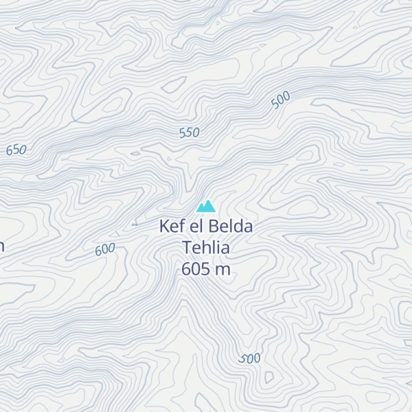 Map of Kef el Belda Tehlia