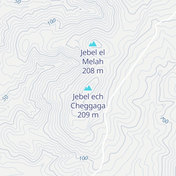 Map of Jebel ech Cheggaga