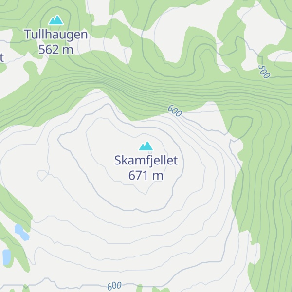 Map of Skamfjellet
