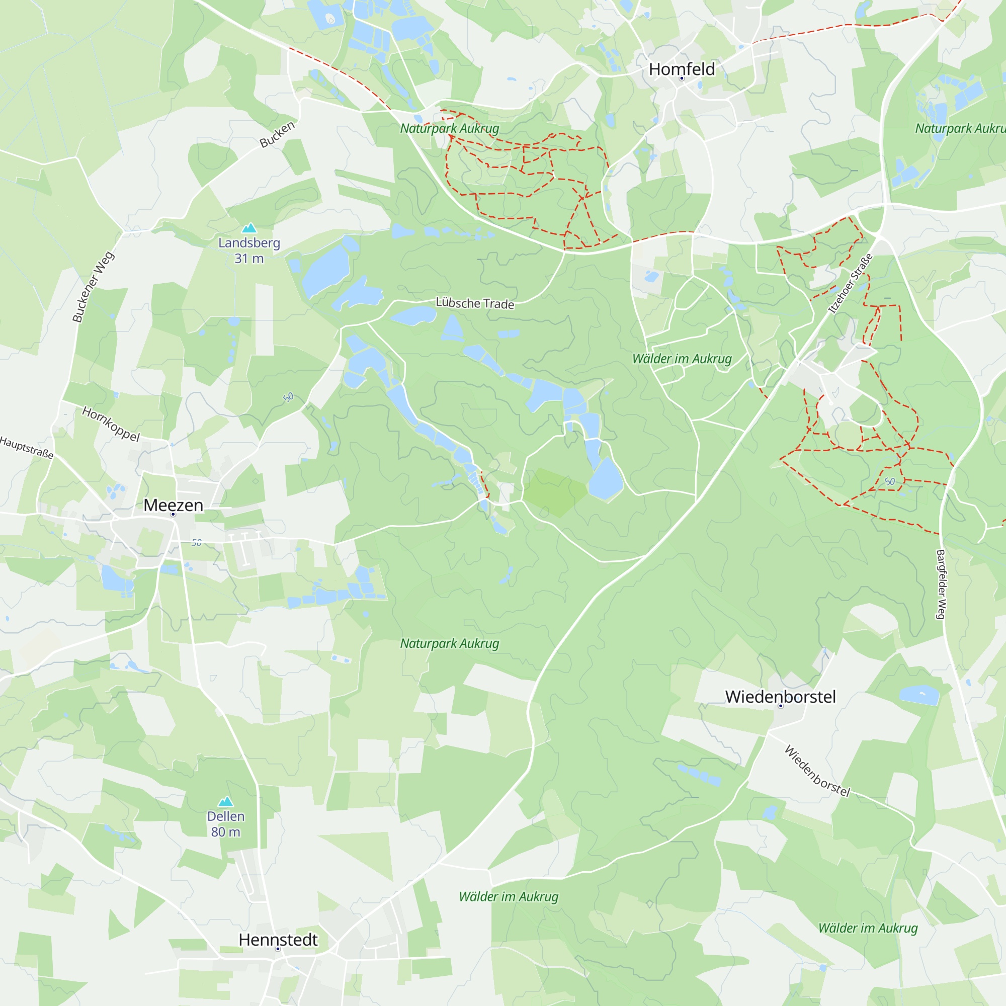 Waldhütten map