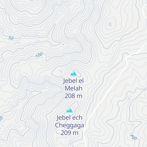 Map of Jebel el Melah