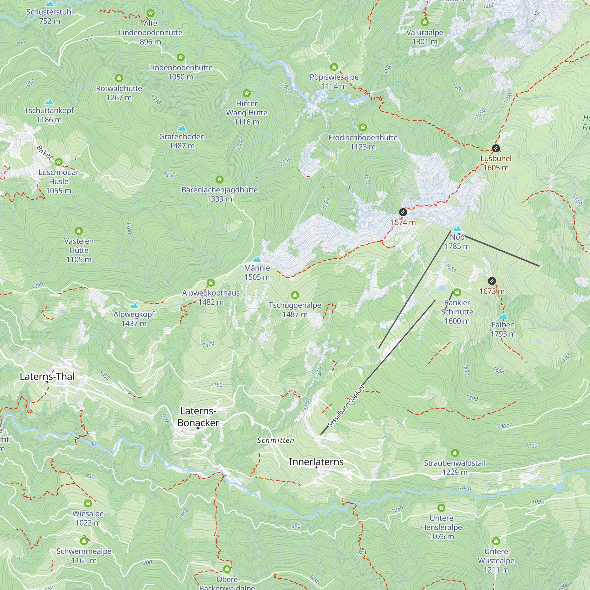 Tschuggenalpe map