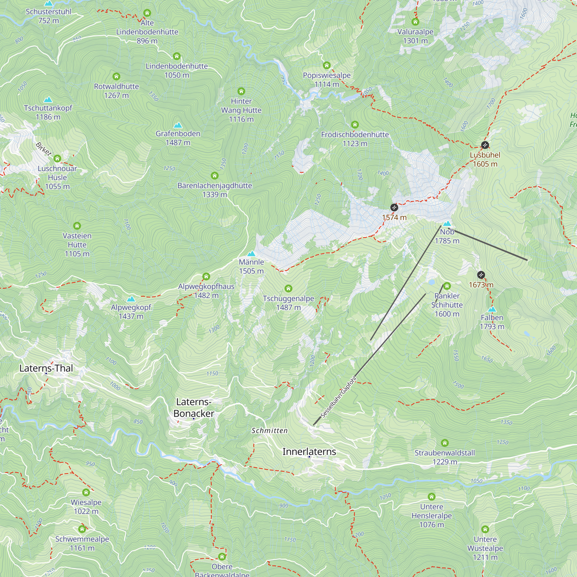 Tschuggenalpe map