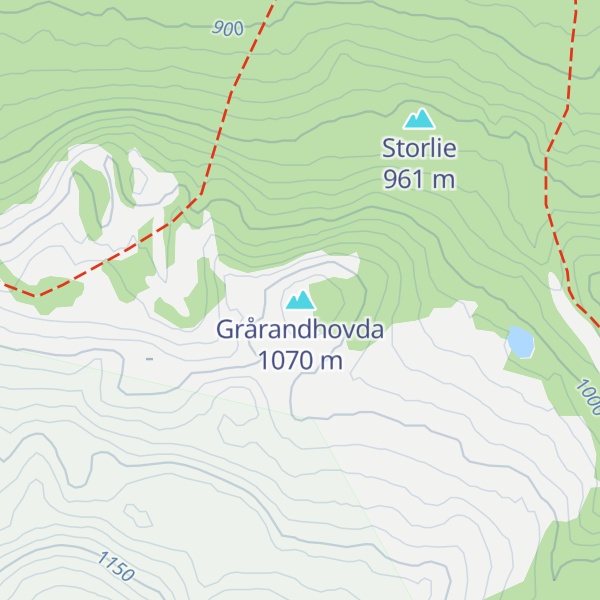 Map of Grårandhovda