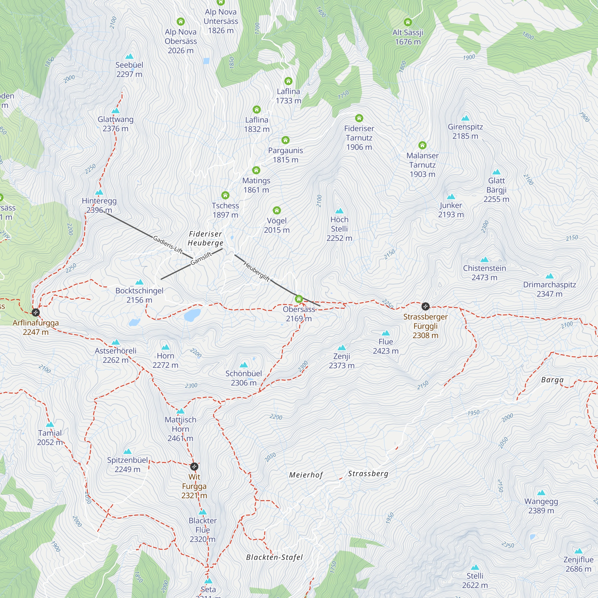 Obersäss map