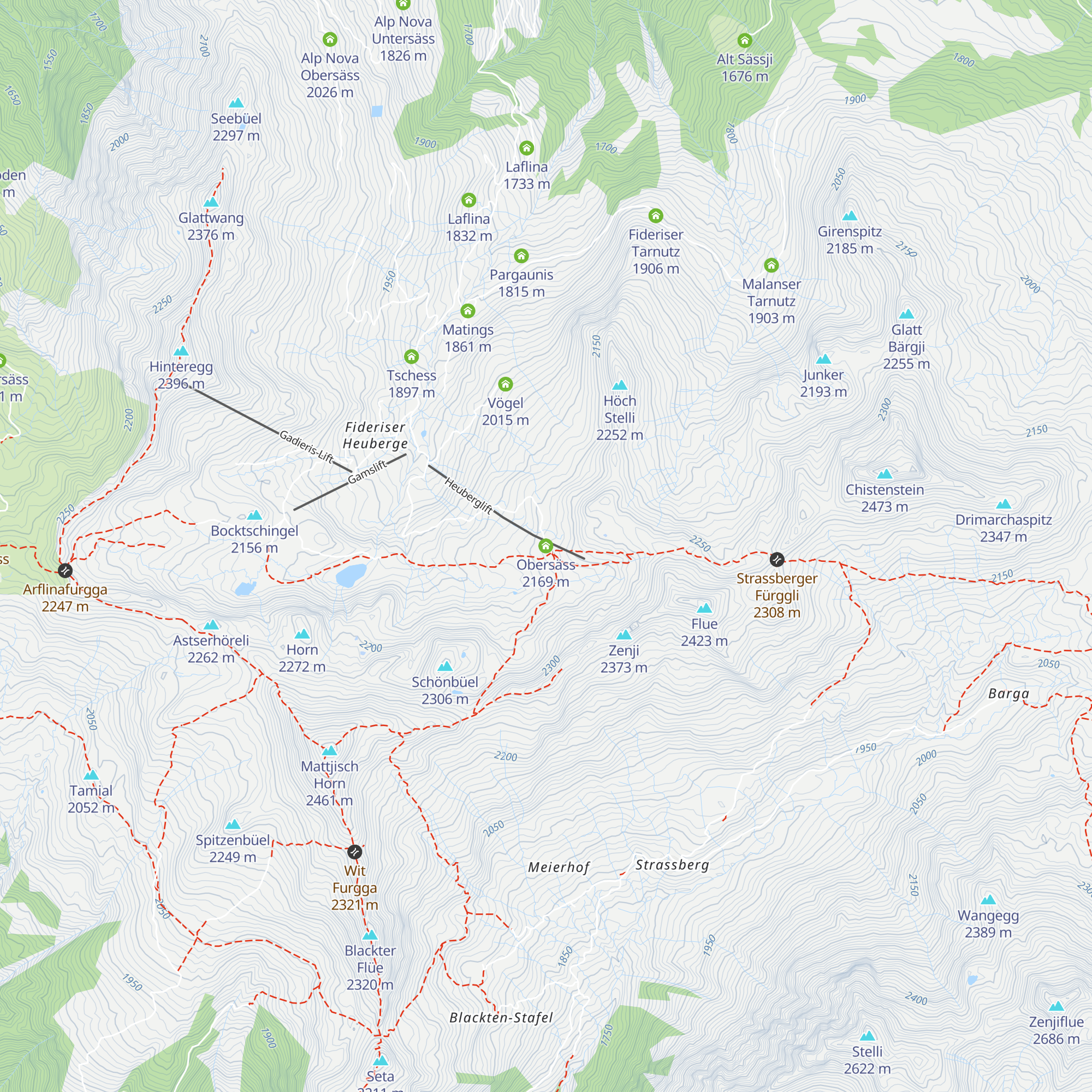Obersäss map