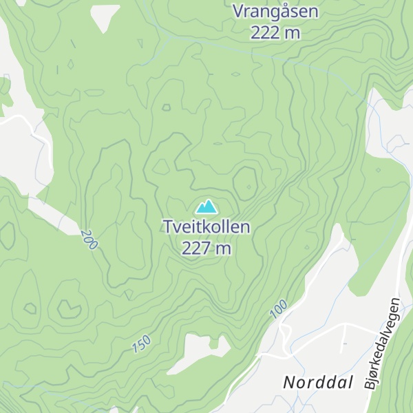Map of Tveitkollen