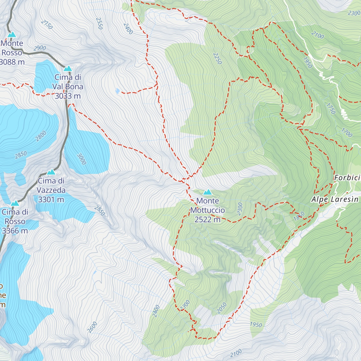 Rifugio Mario Del Grande-Remo Camerini map