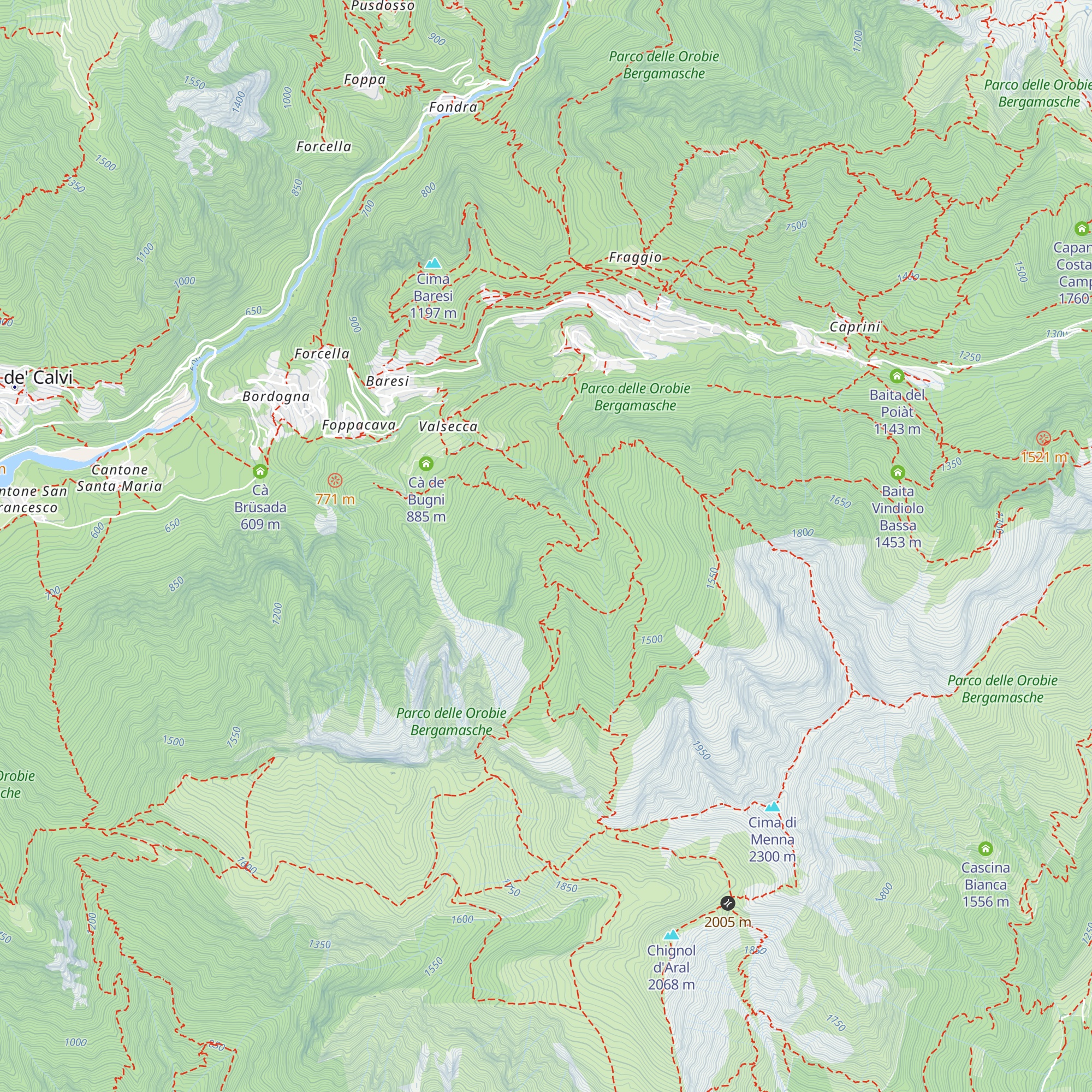 Baita di Bordogna map