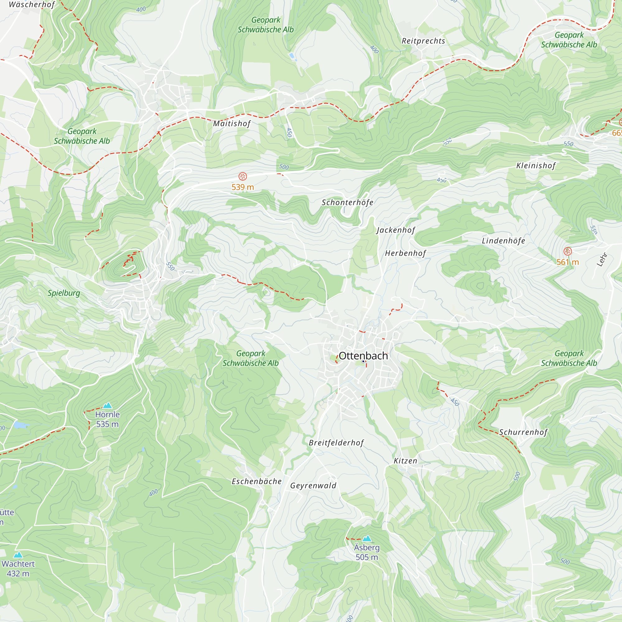 Schwäbischer Albverein Schutzhütte in Ottenbach map