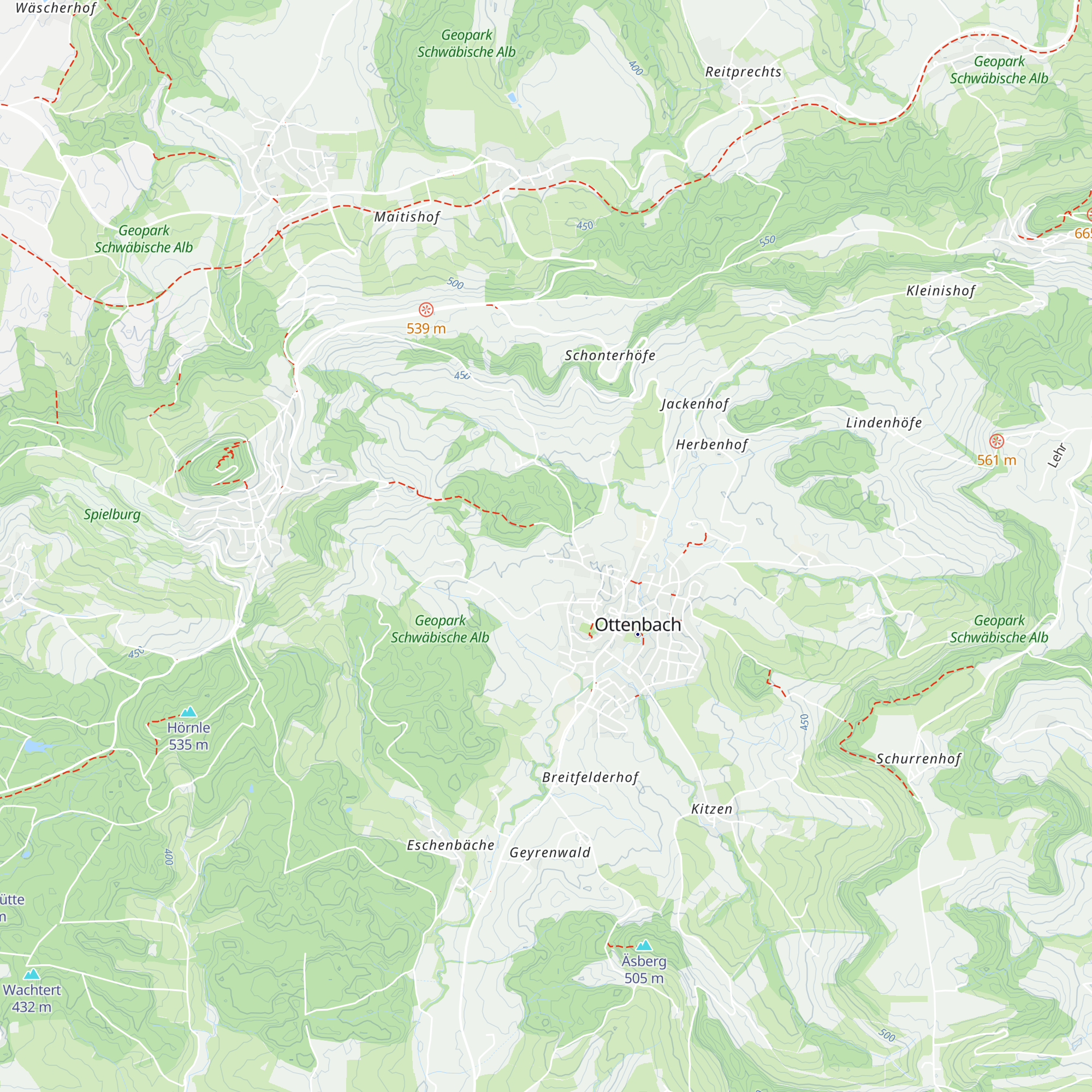 Schwäbischer Albverein Schutzhütte in Ottenbach map