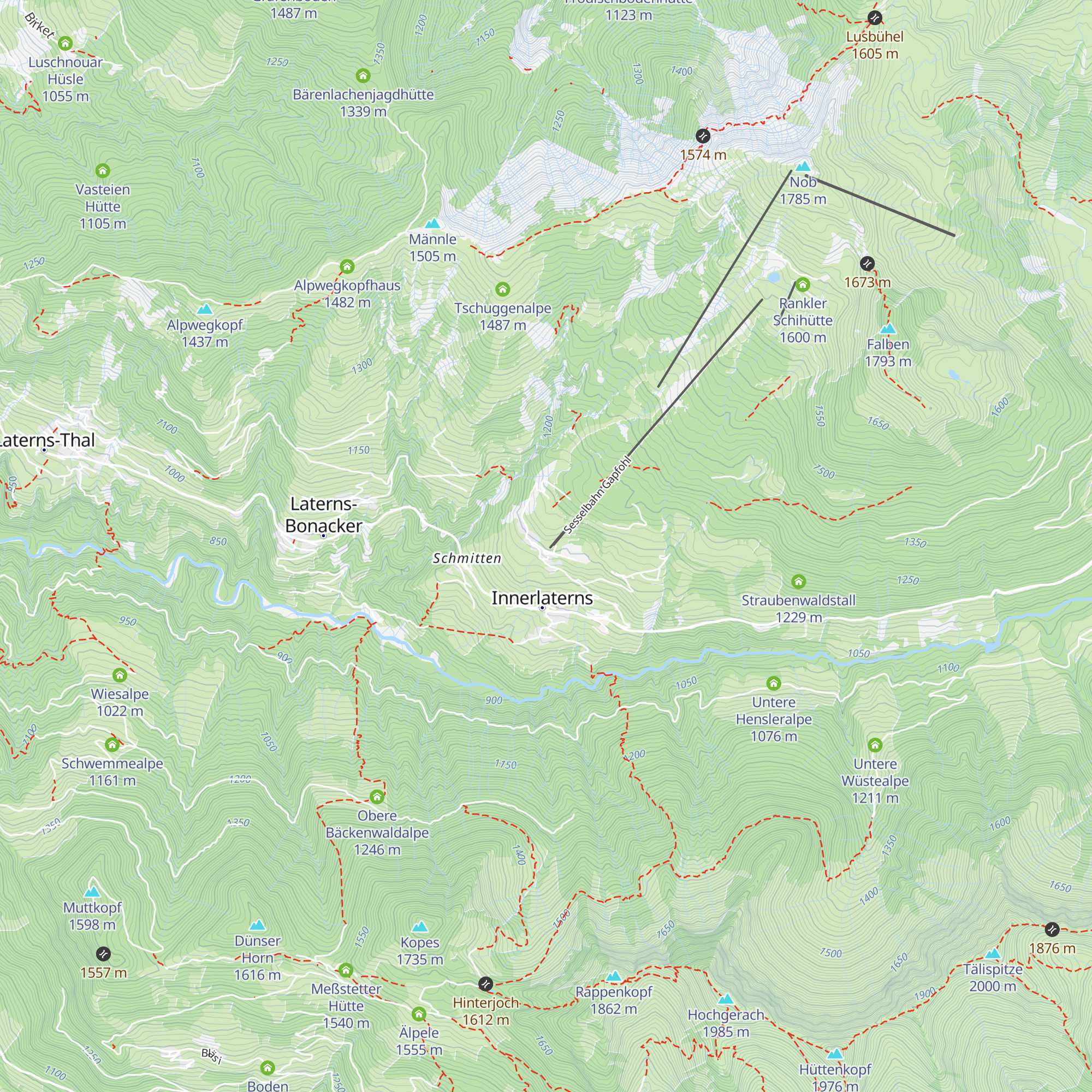 Hotel Kühboden map