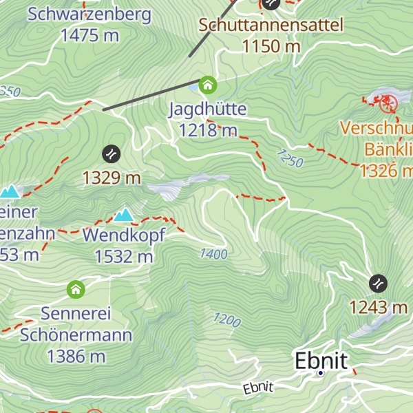 Map of Hinterberg Alpe