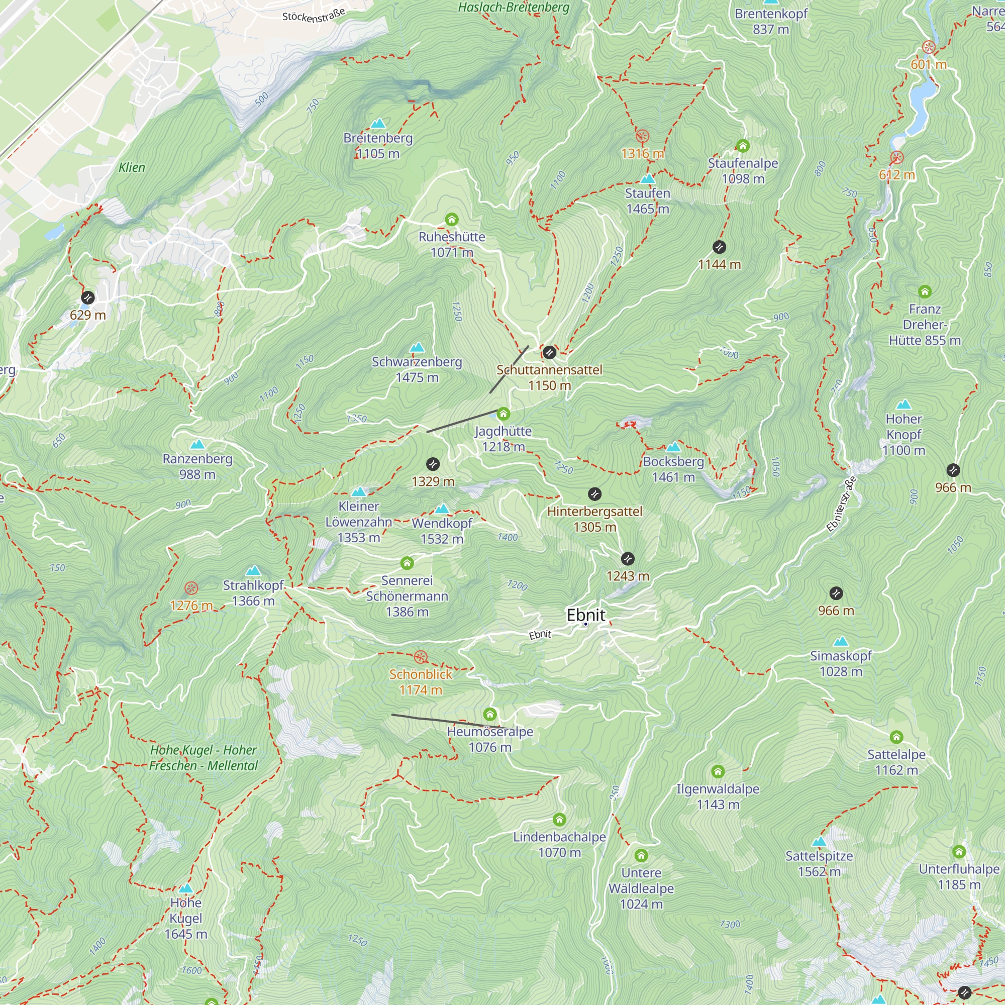 Hinterberg Alpe map