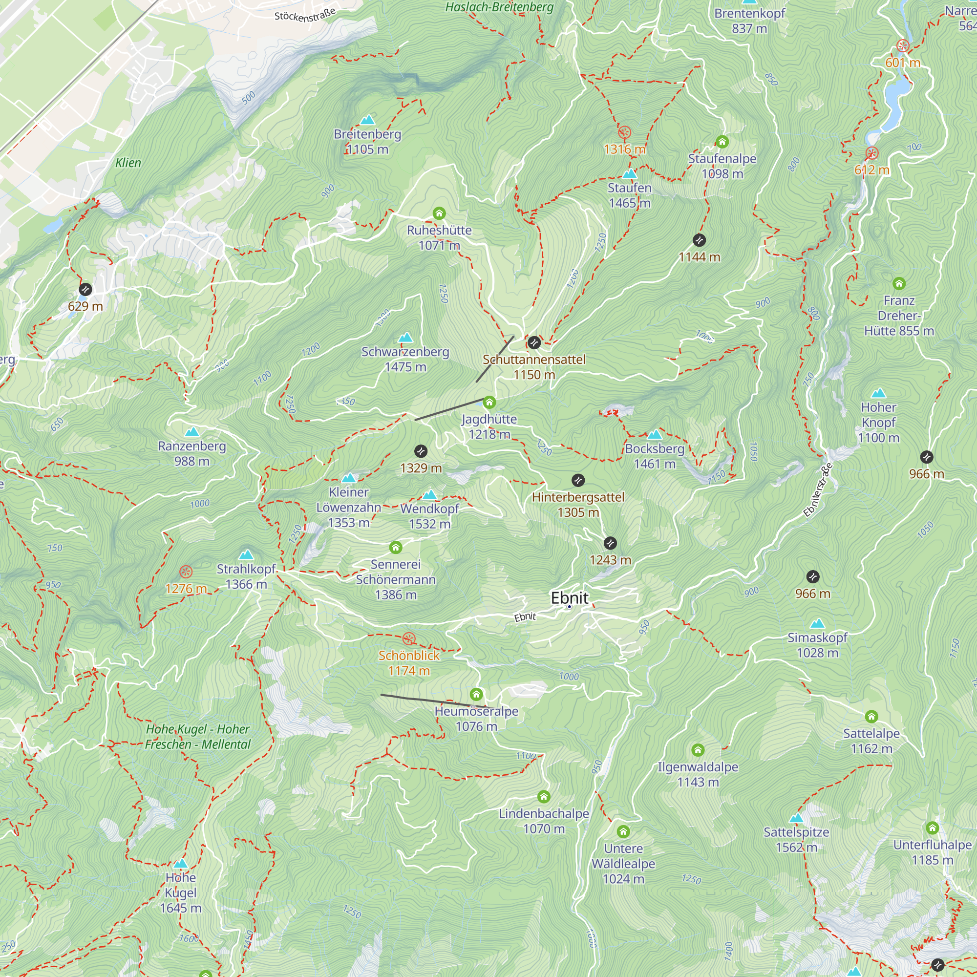 Hinterberg Alpe map