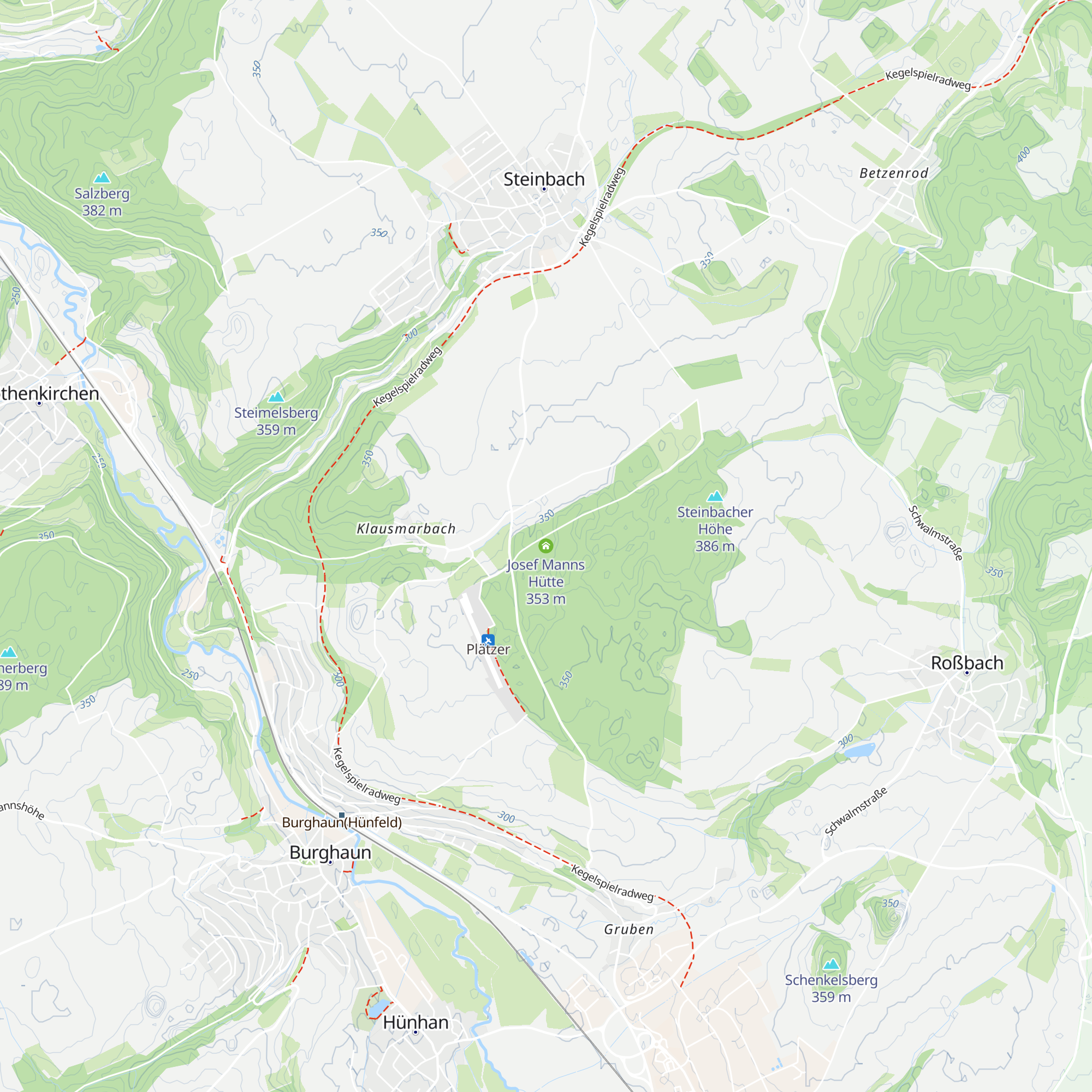 Josef Manns Hütte map