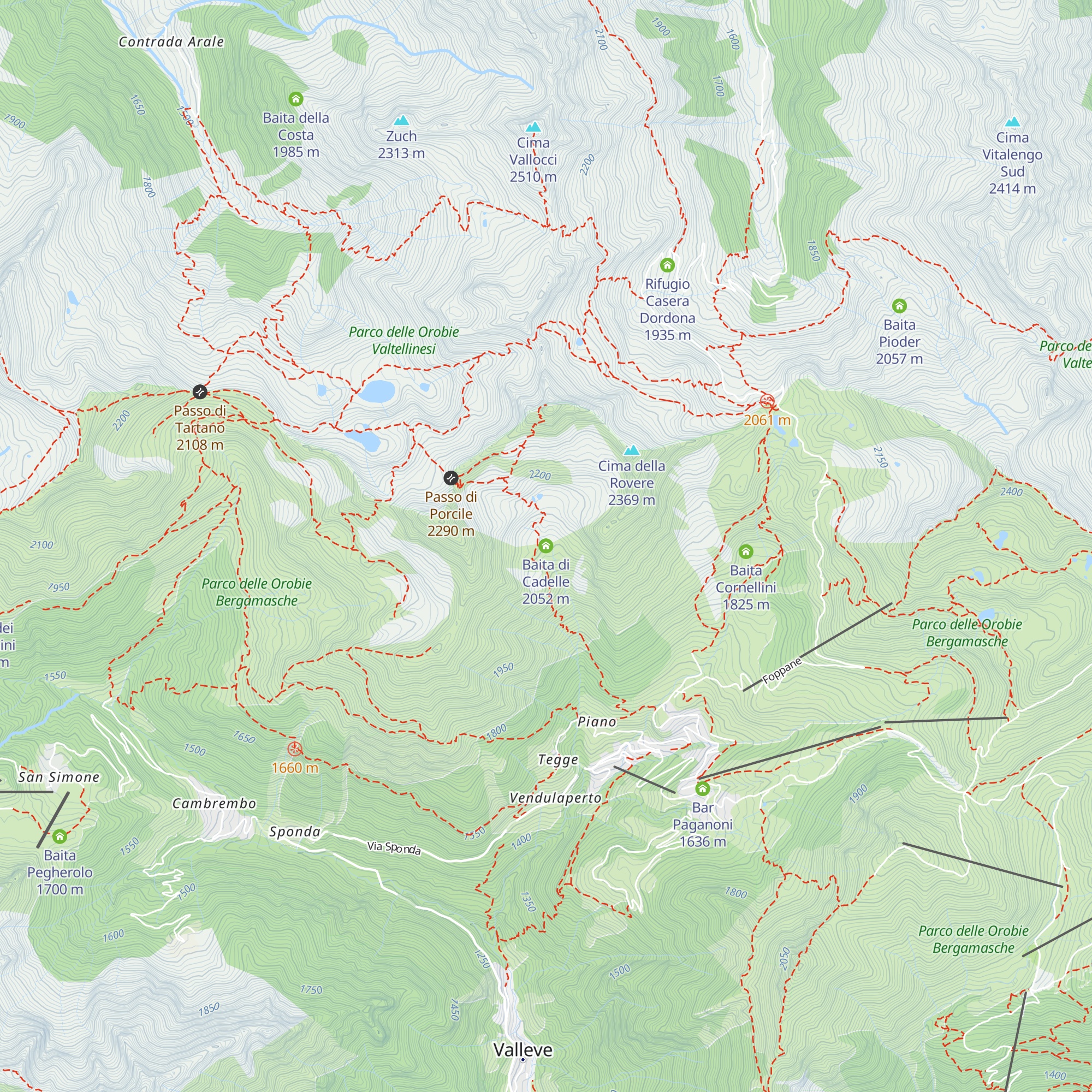 Baita di Cadelle map