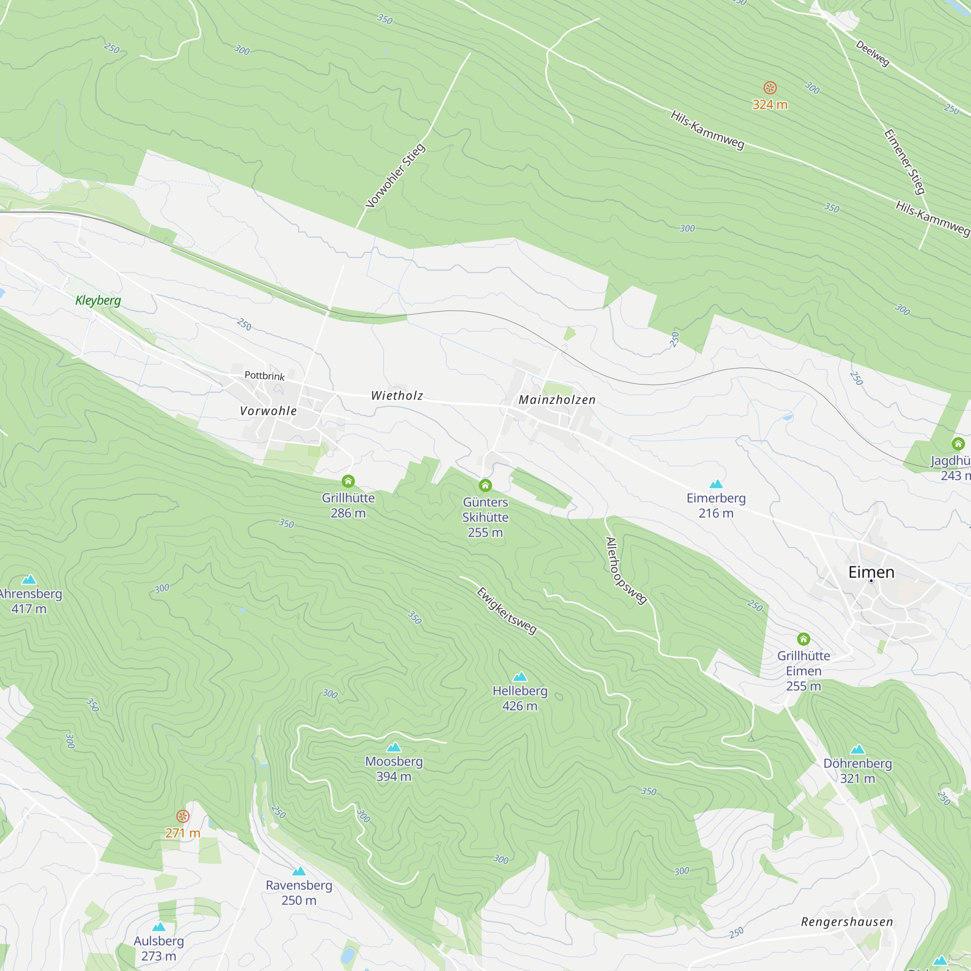 Günters Skihütte map