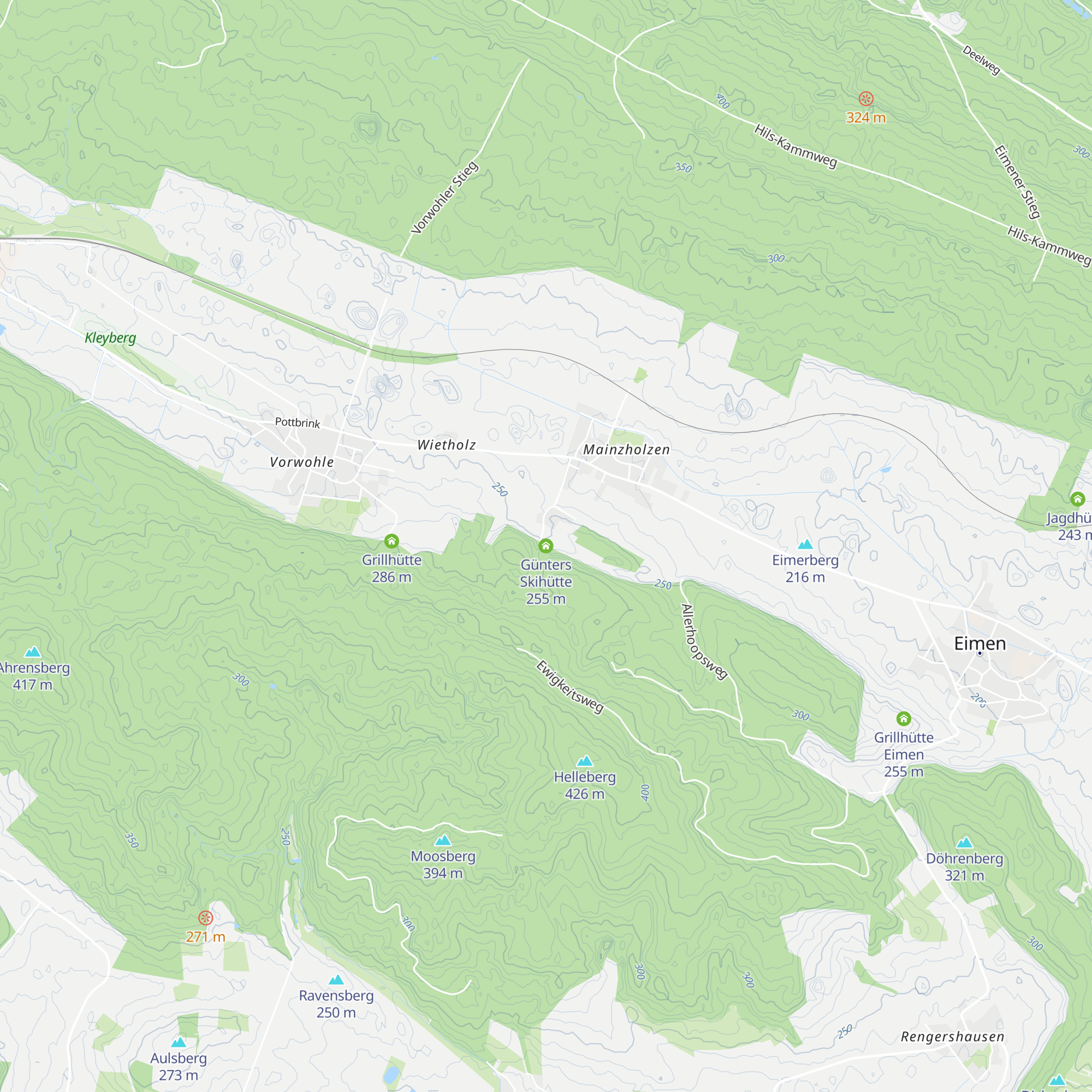 Günters Skihütte map