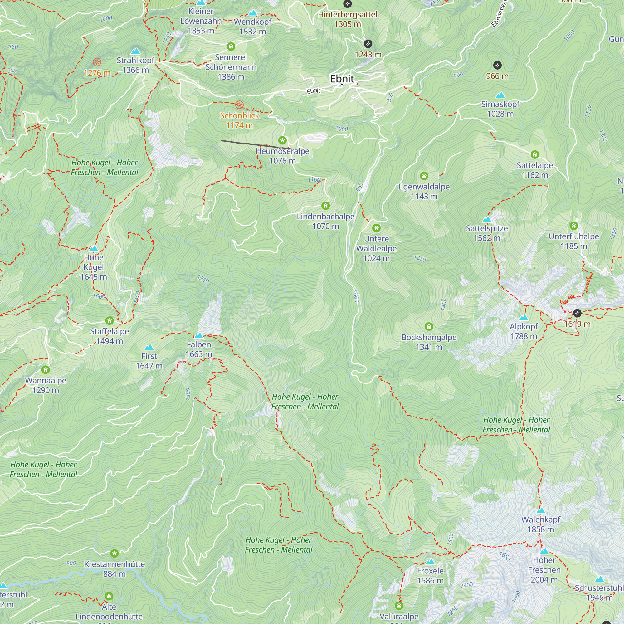 Jägerswaldalpe map