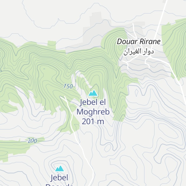 Map of Jebel el Moghreb