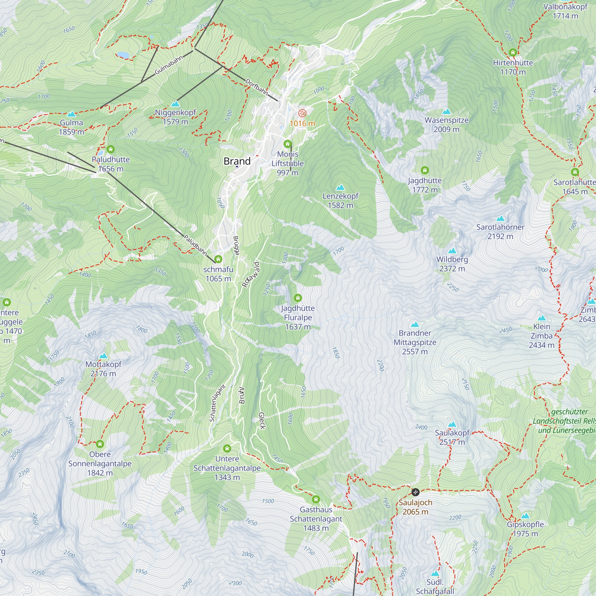 Jagdhütte Fluralpe map