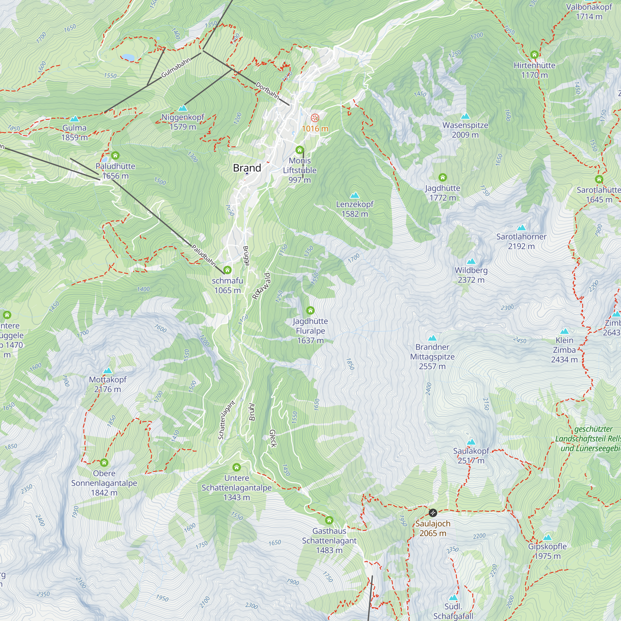 Jagdhütte Fluralpe map