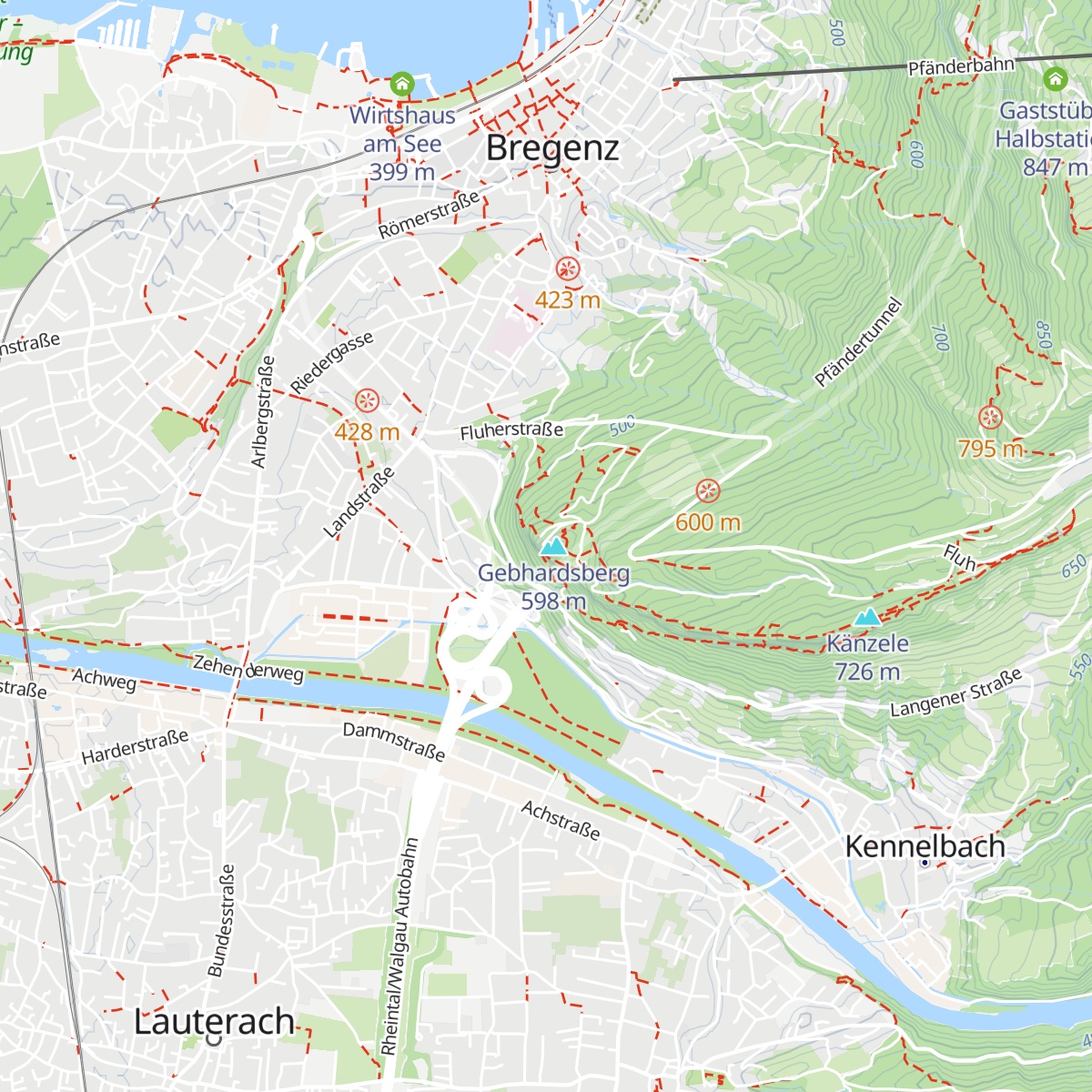 Burgrestaurant Gebhardsberg map
