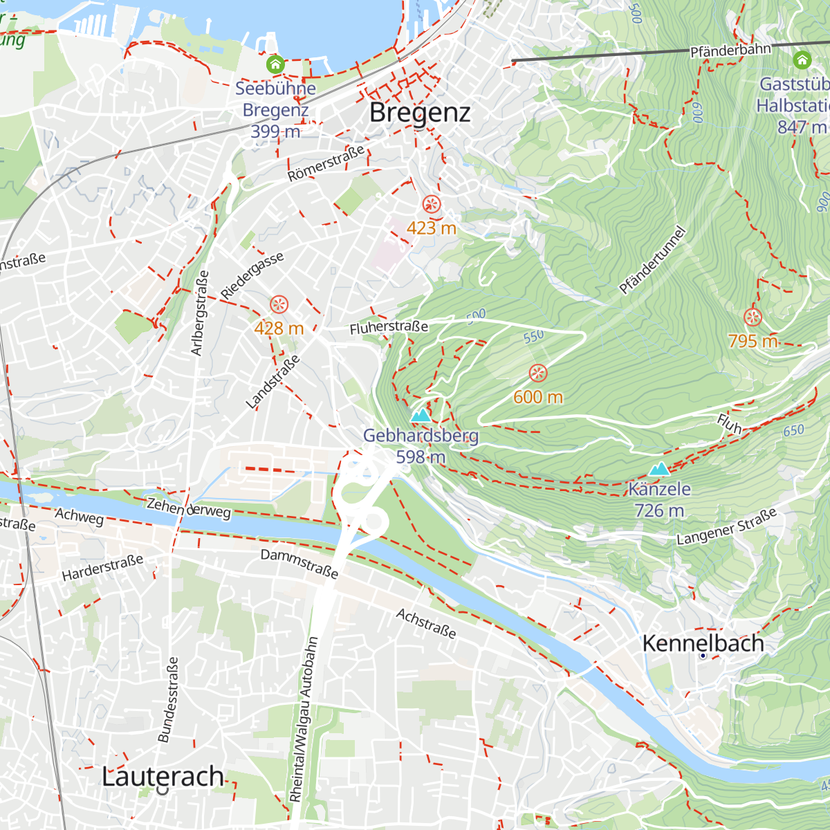 Burgrestaurant Gebhardsberg map