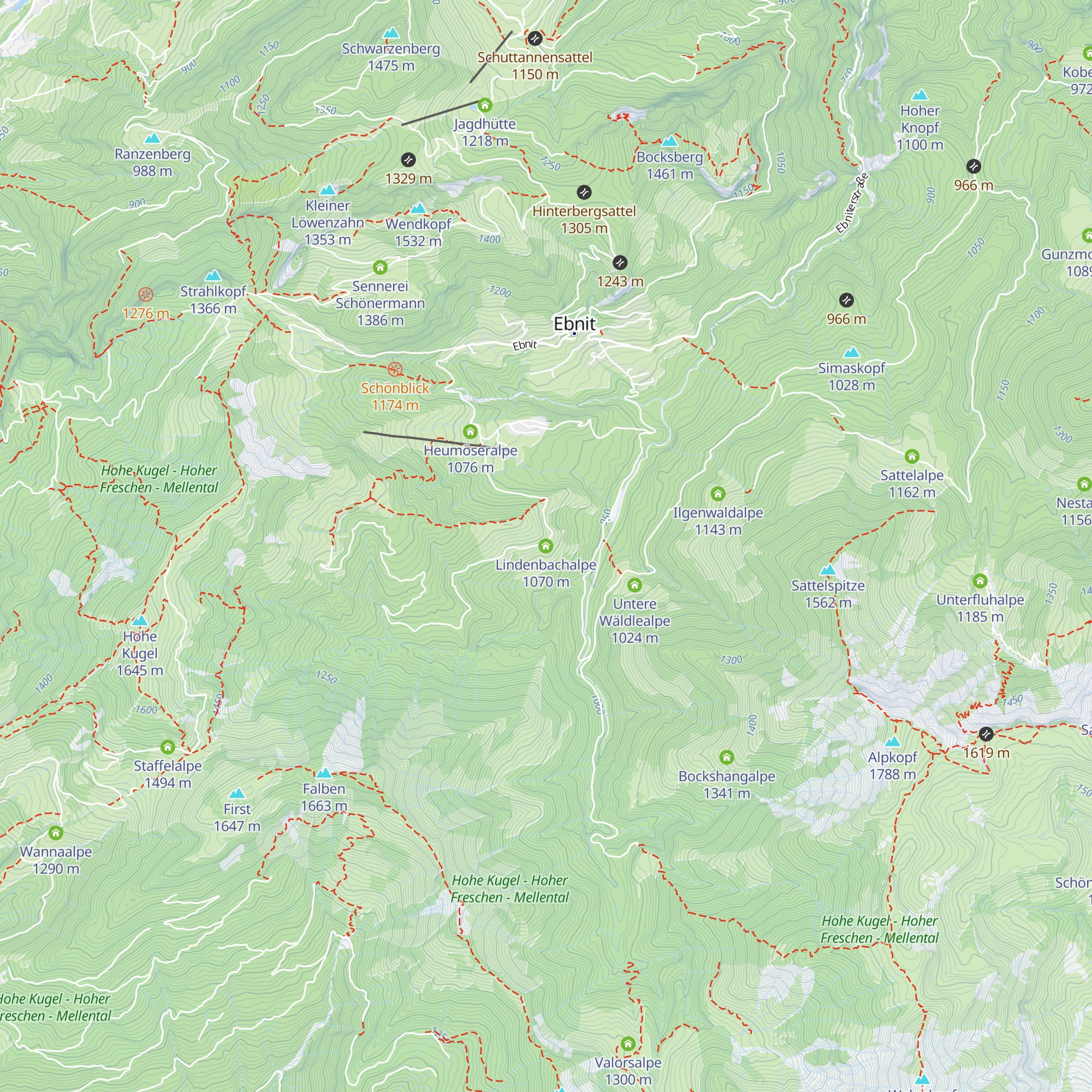 Lindenbachalpe map