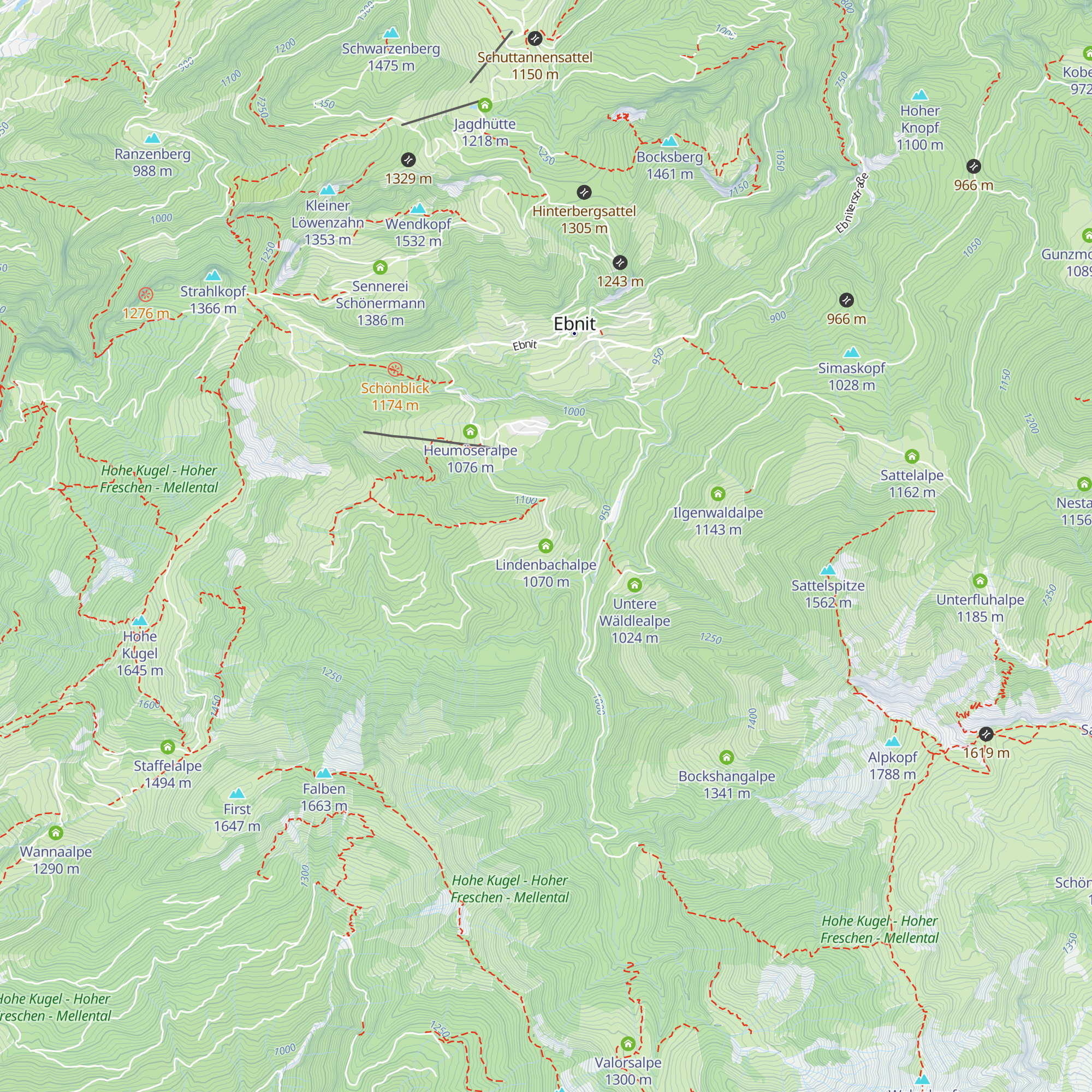 Lindenbachalpe map