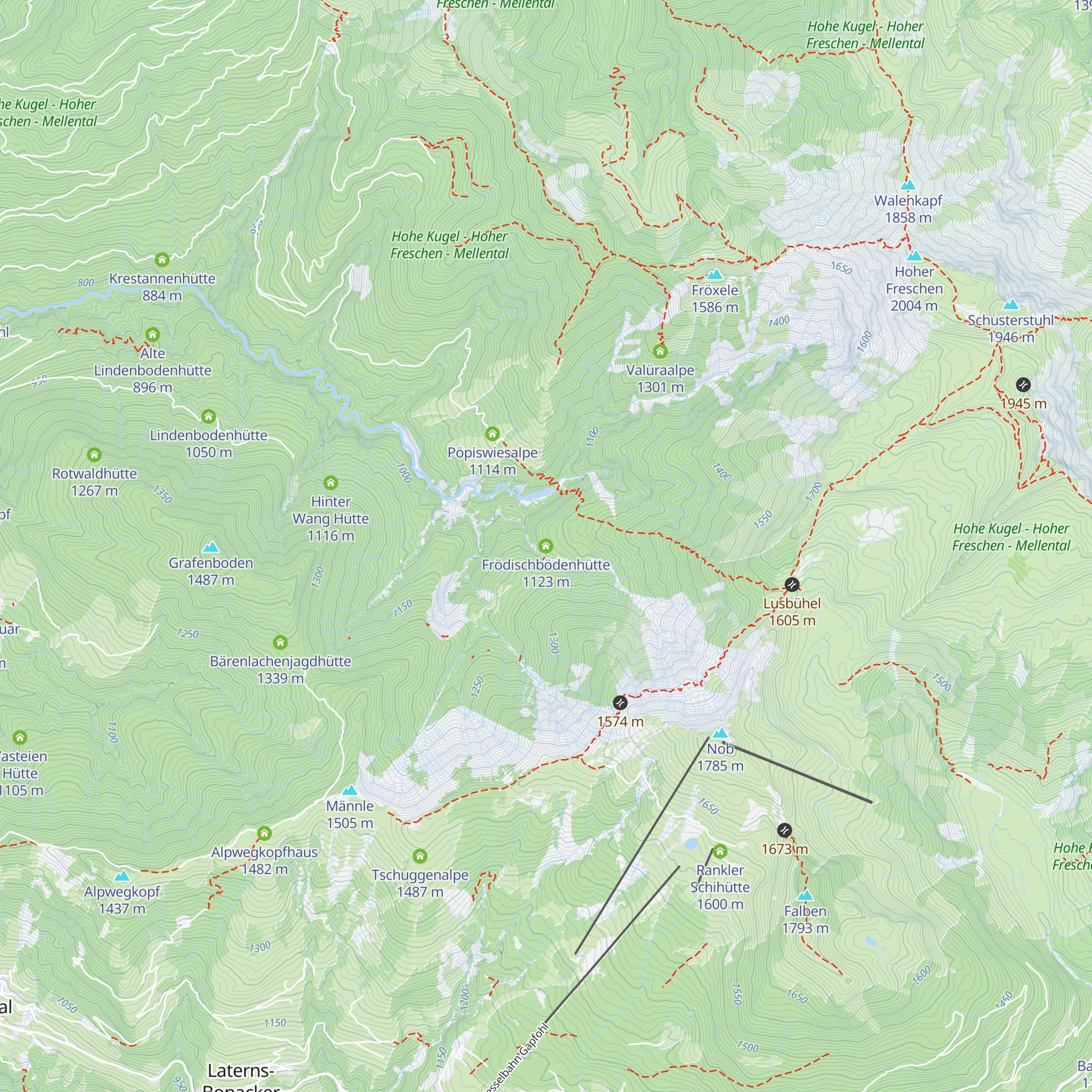 Frödischbödenhütte map
