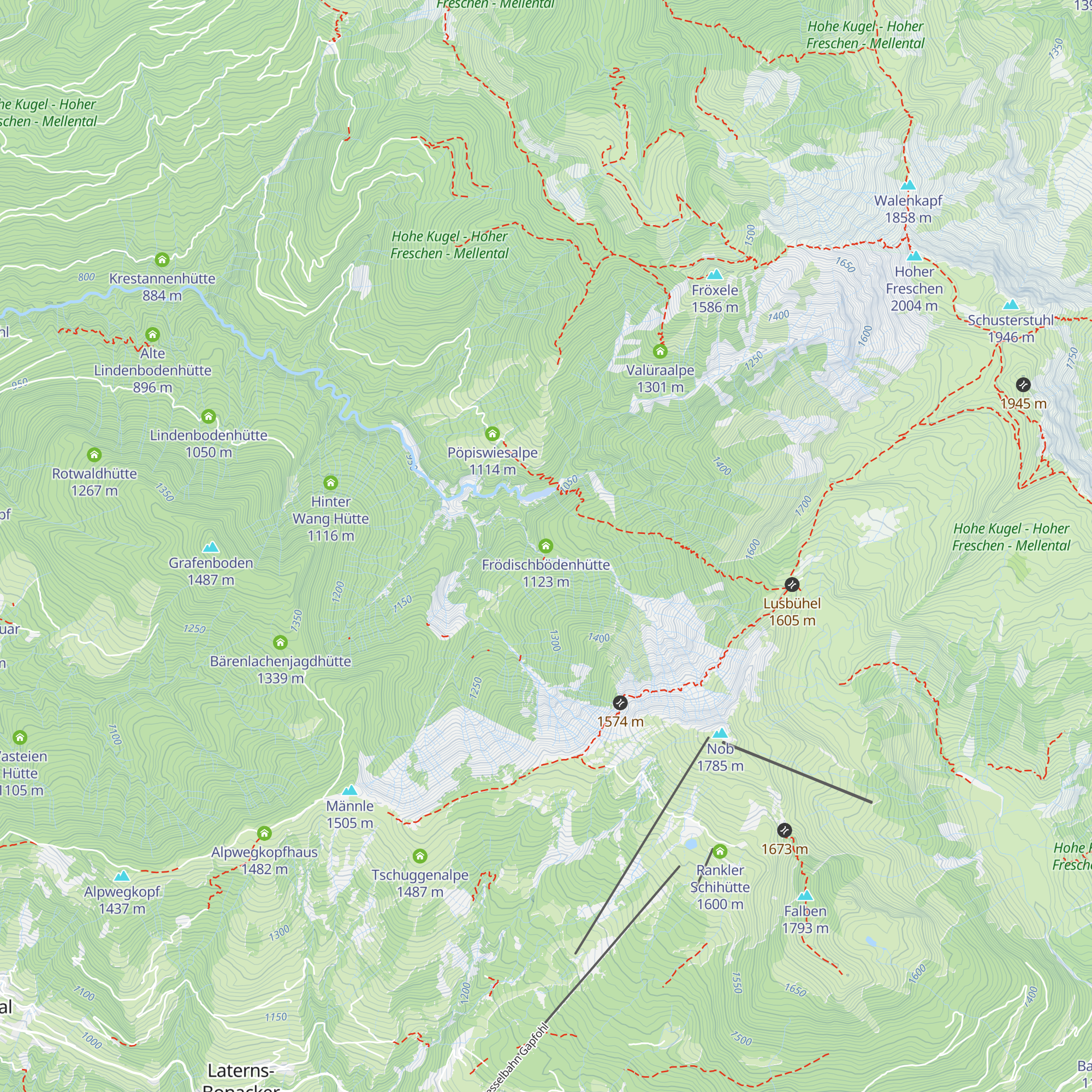 Frödischbödenhütte map