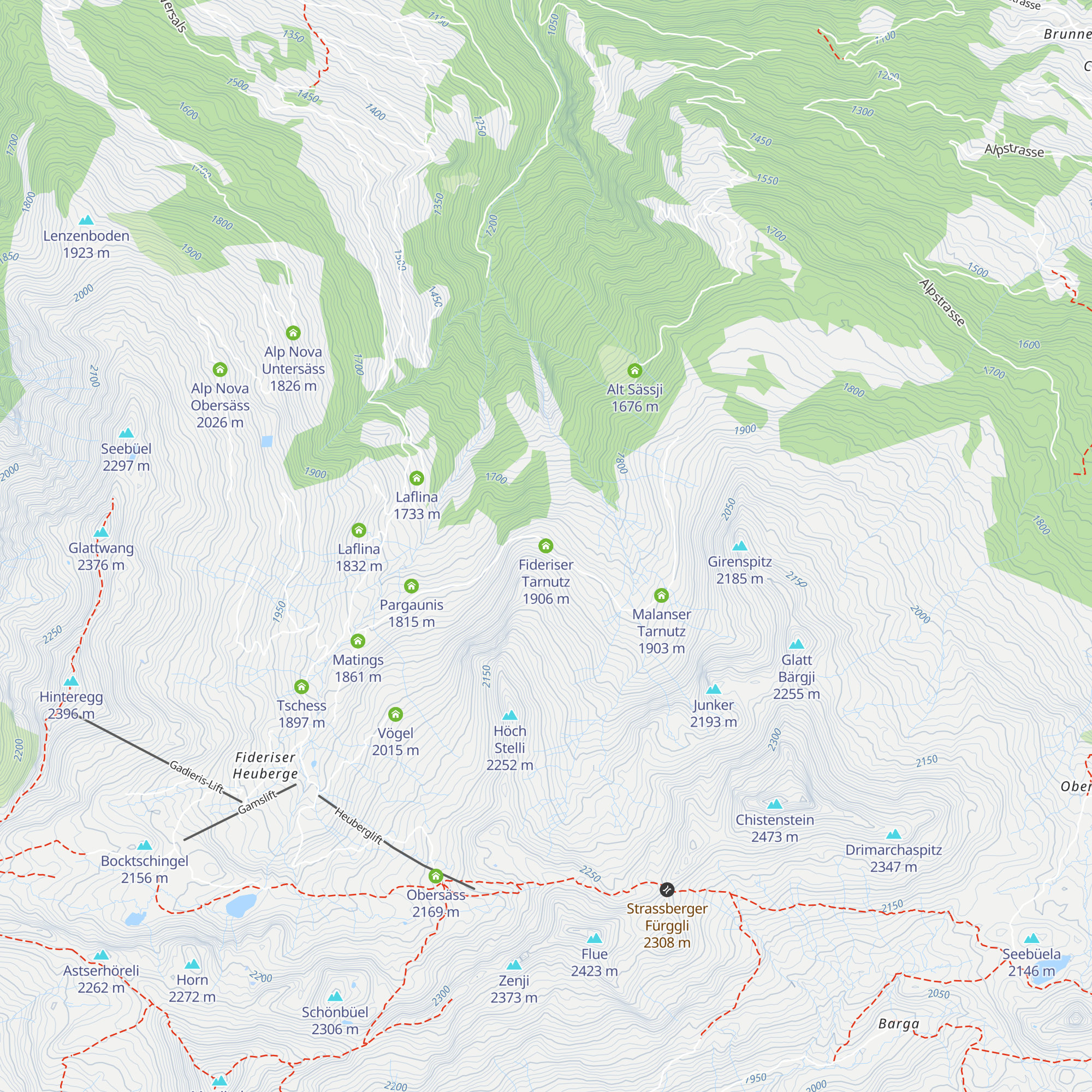 Fideriser Tarnutz map