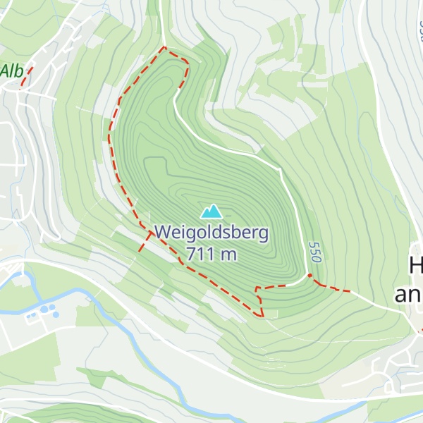 Map of Weigoldsberg